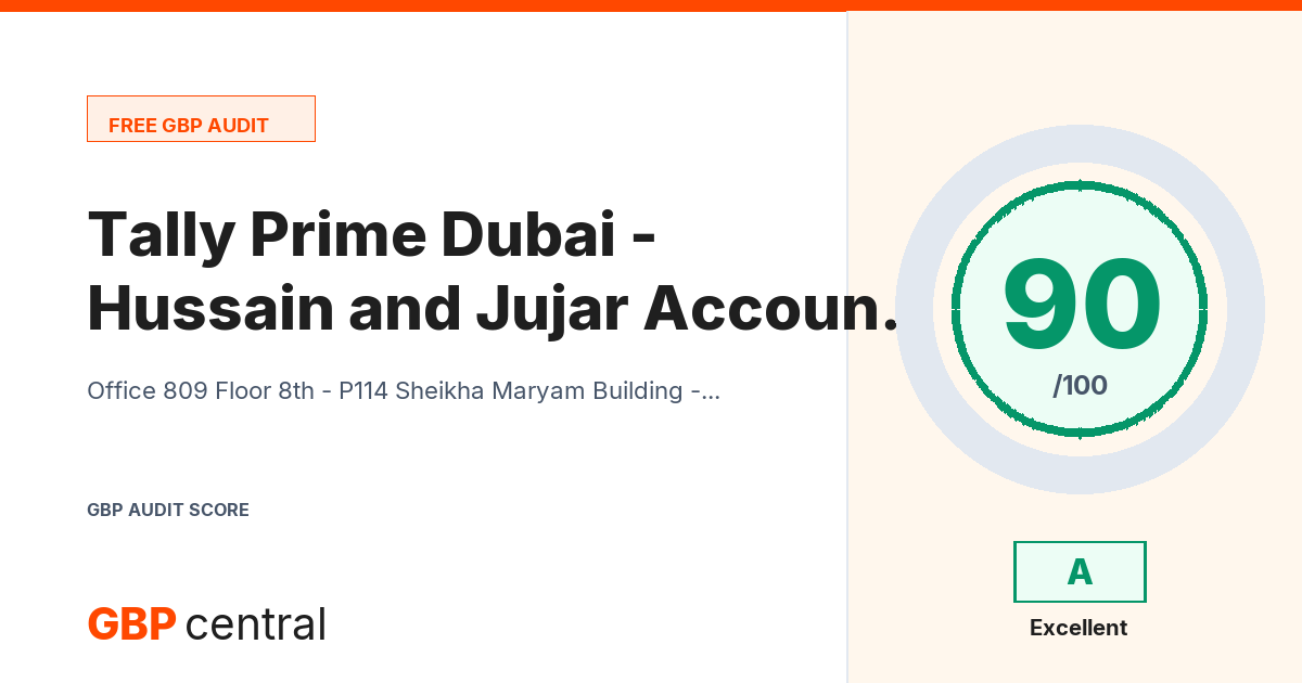 Preview of the Tally Prime Dubai - Hussain and Jujar Accounting Services audit report