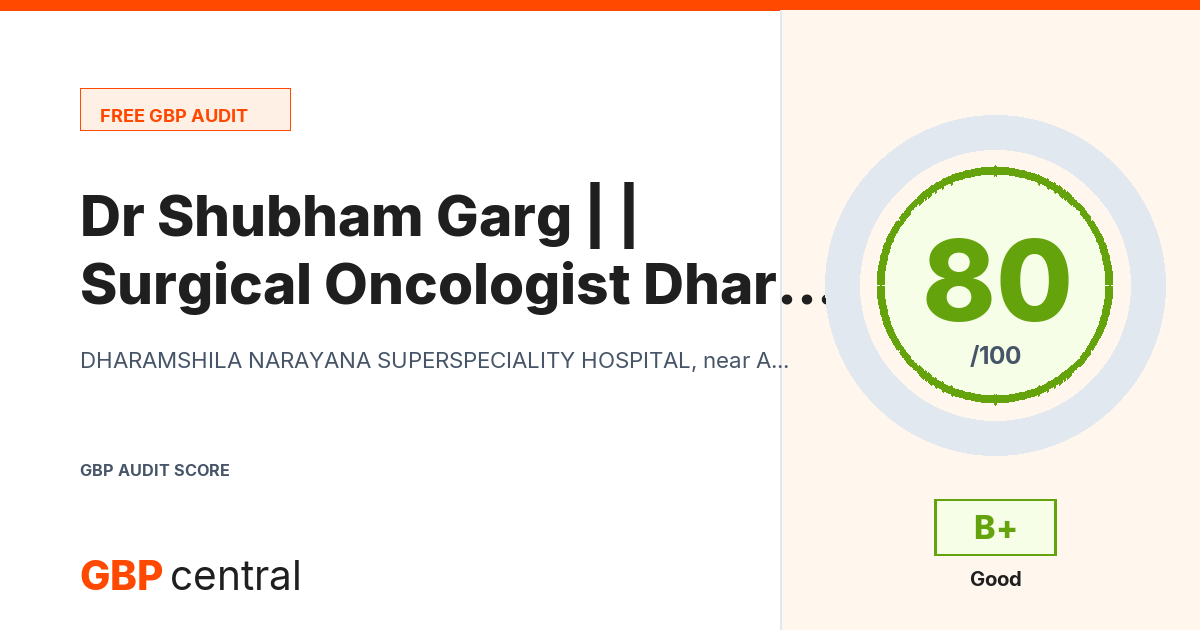 Preview of the Dr Shubham Garg | Surgical Oncologist | Dharmshila Narayana Hospital, Delhi audit report