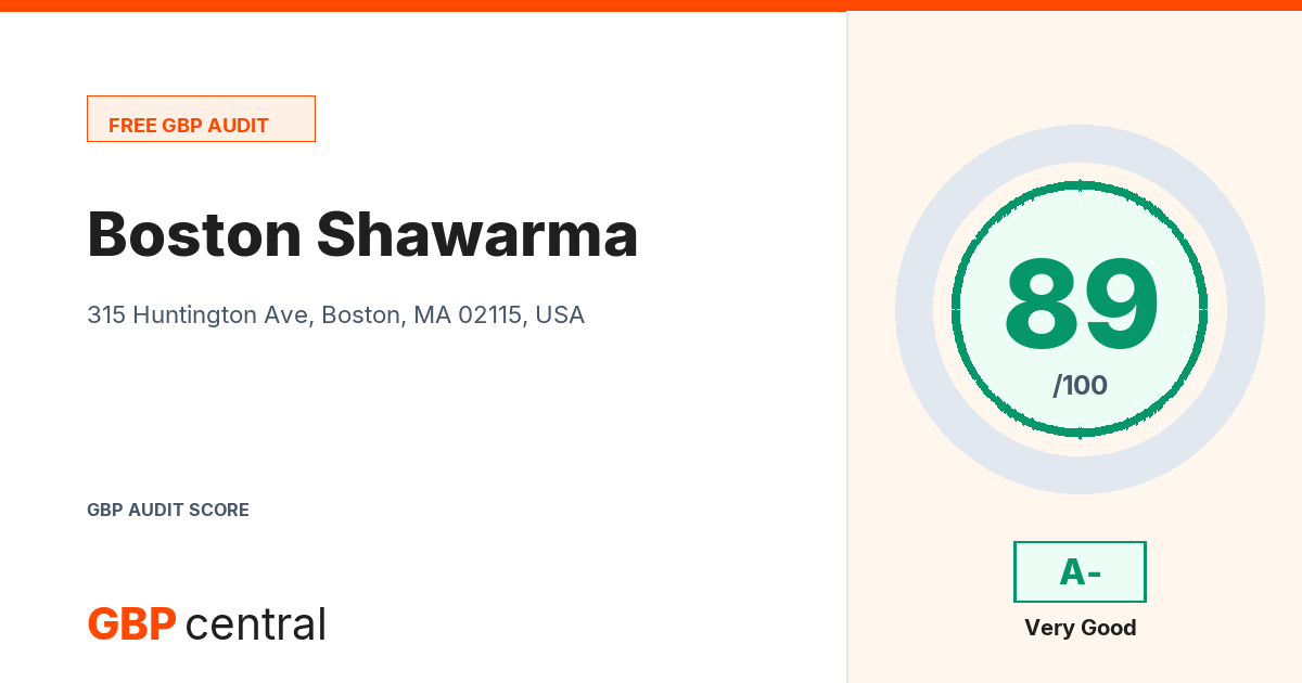 Preview of the Boston Shawarma audit report