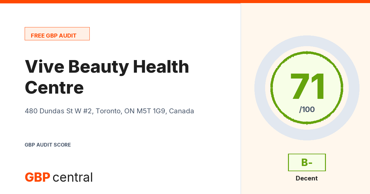 Preview of the Vive Beauty Health Centre audit report