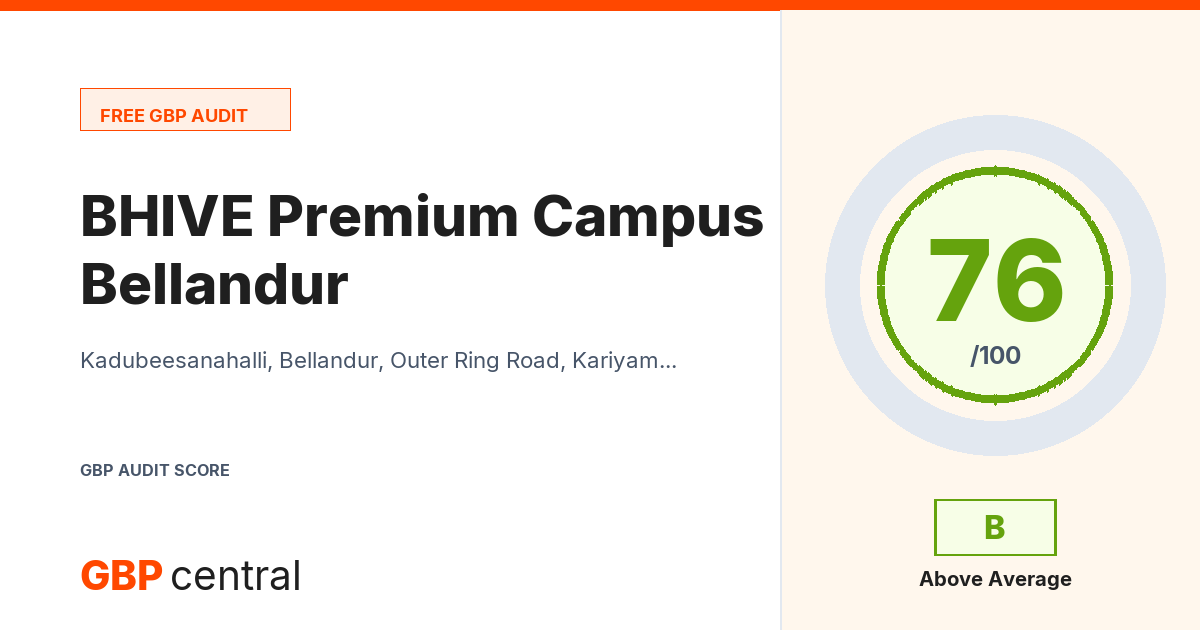 Preview of the BHIVE Premium Bellandur Campus audit report