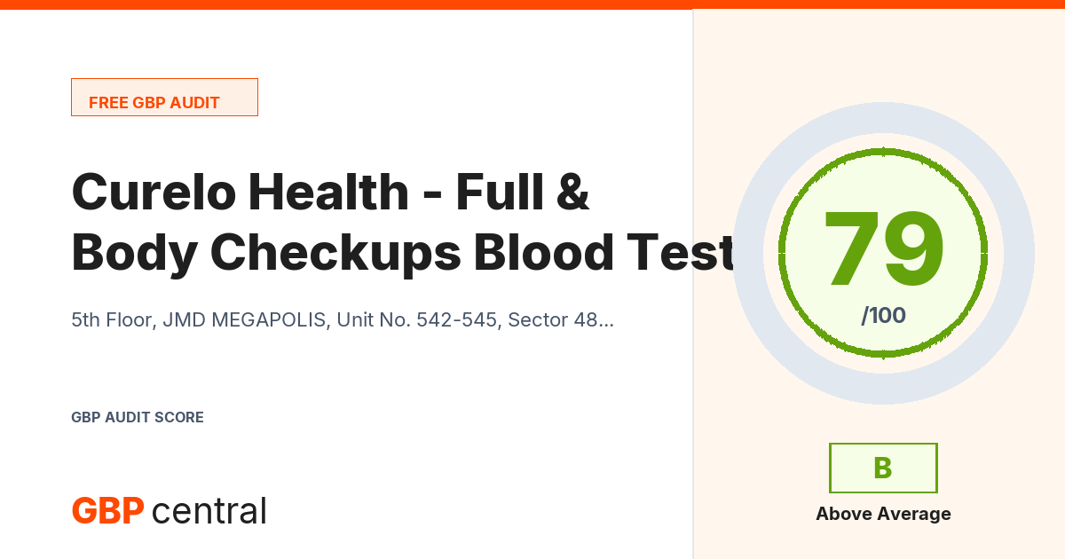 Preview of the Curelo Health - Full Body Checkups & Blood Tests audit report