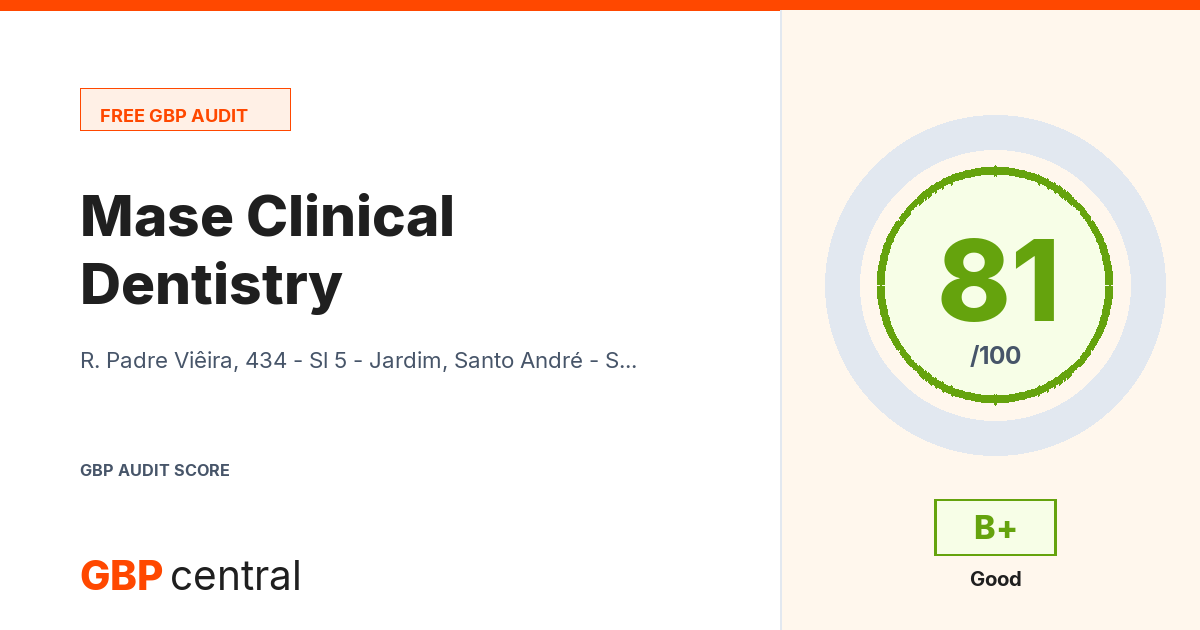 Preview of the Mase Clinical Dentistry audit report