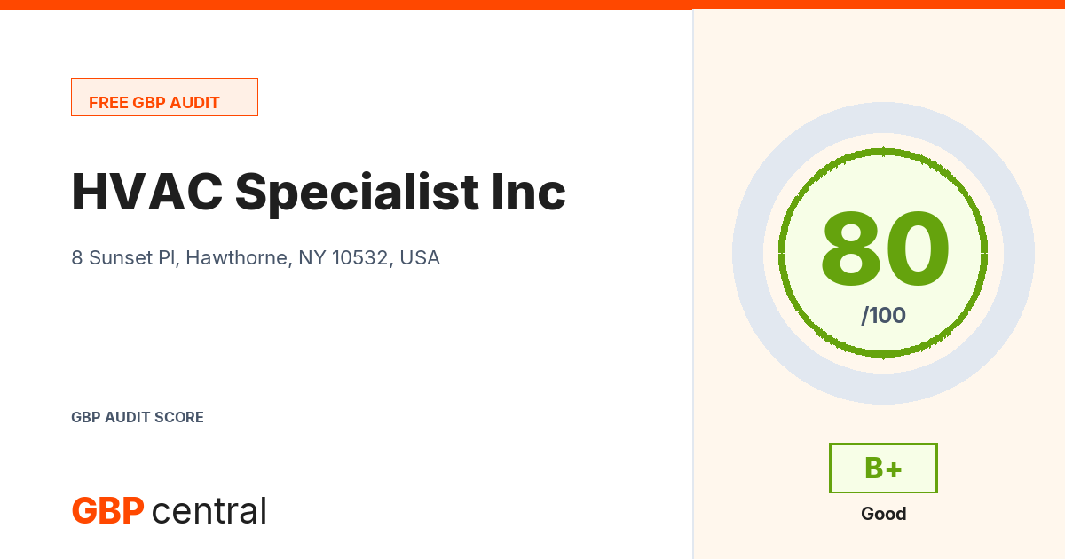 Preview of the HVAC Specialist Inc audit report