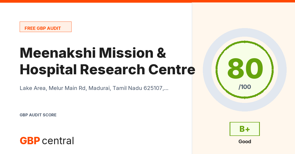 Preview of the Meenakshi Mission Hospital & Research Centre audit report