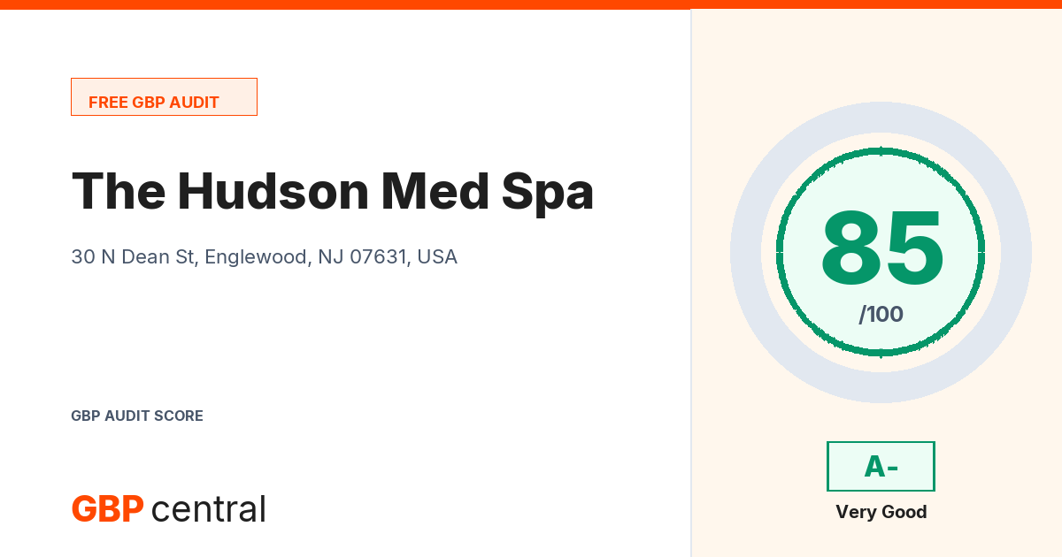 Preview of the The Hudson Med Spa audit report