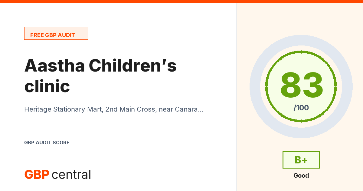 Preview of the Aastha Children’s clinic audit report