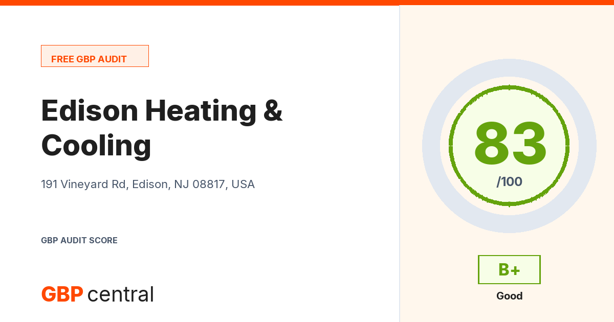 Preview of the Edison Heating & Cooling audit report