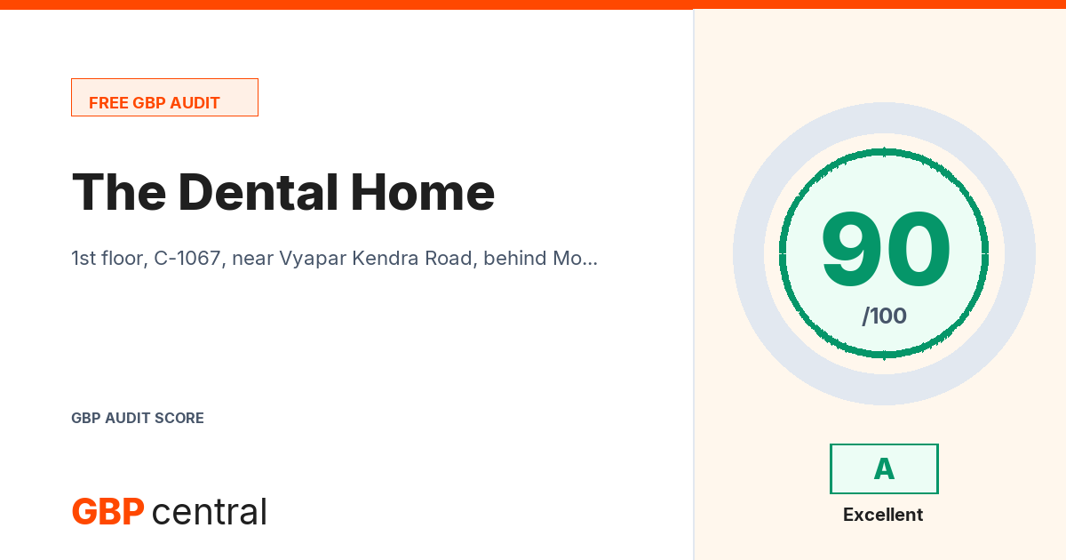 Preview of the The Dental Home audit report