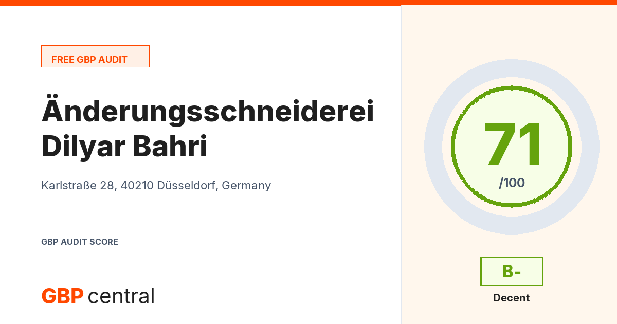 Preview of the Änderungsschneiderei Dilyar Bahri audit report