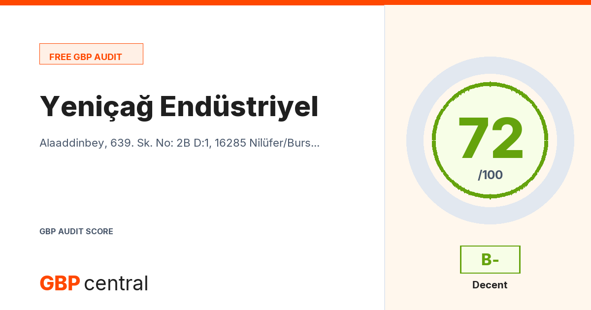 Preview of the Yeniçağ Endüstriyel audit report