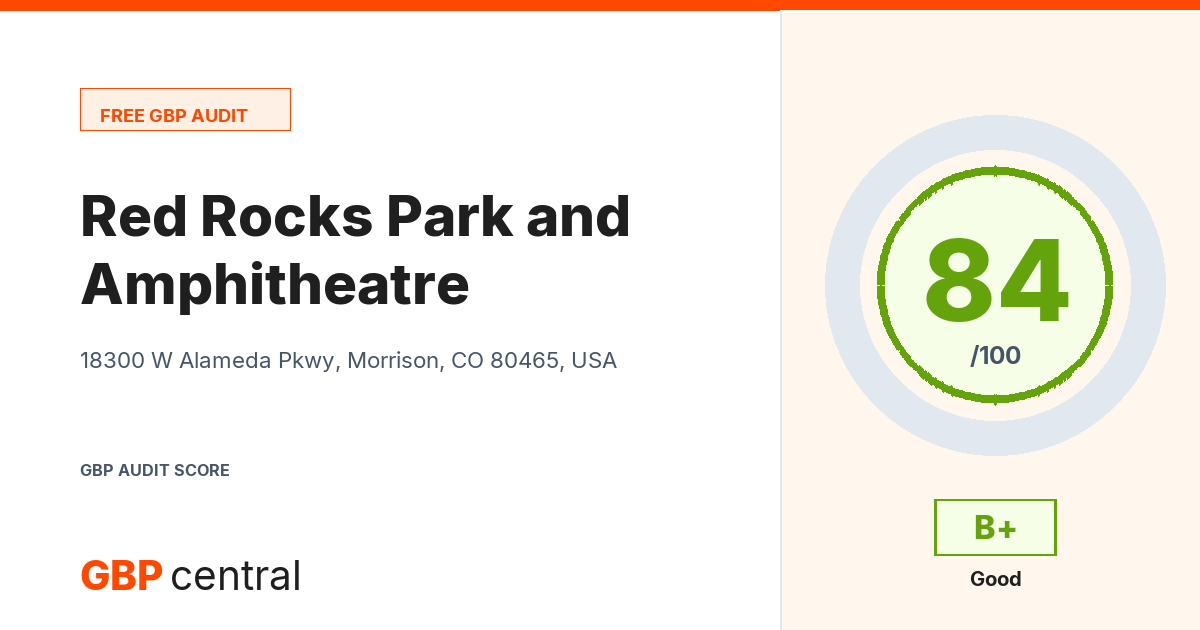 Preview of the Red Rocks Park and Amphitheatre audit report