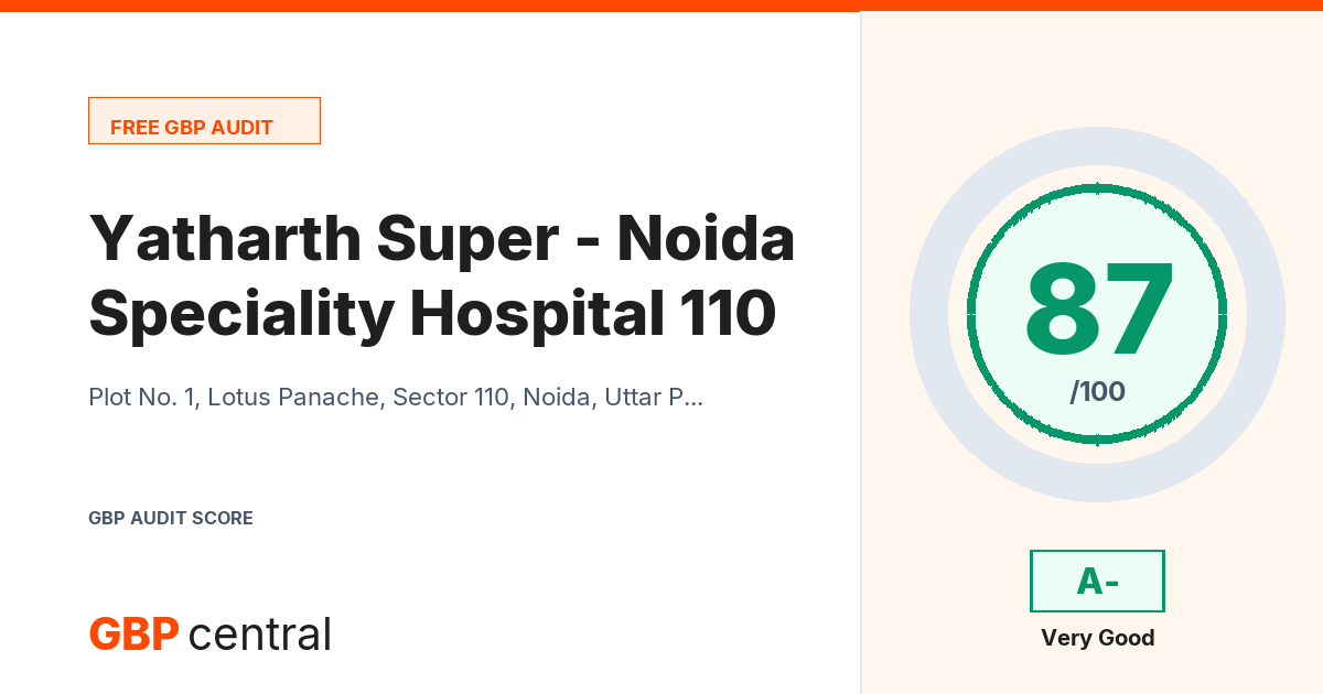 Preview of the Yatharth Super Speciality Hospital - Noida 110 audit report