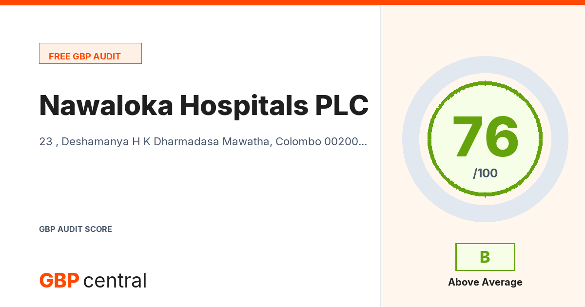 Preview of the Nawaloka Hospitals PLC audit report
