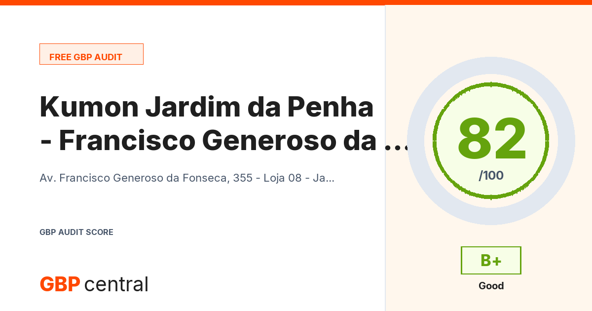 Preview of the Kumon Jardim da Penha - Francisco Generoso da Fonseca audit report