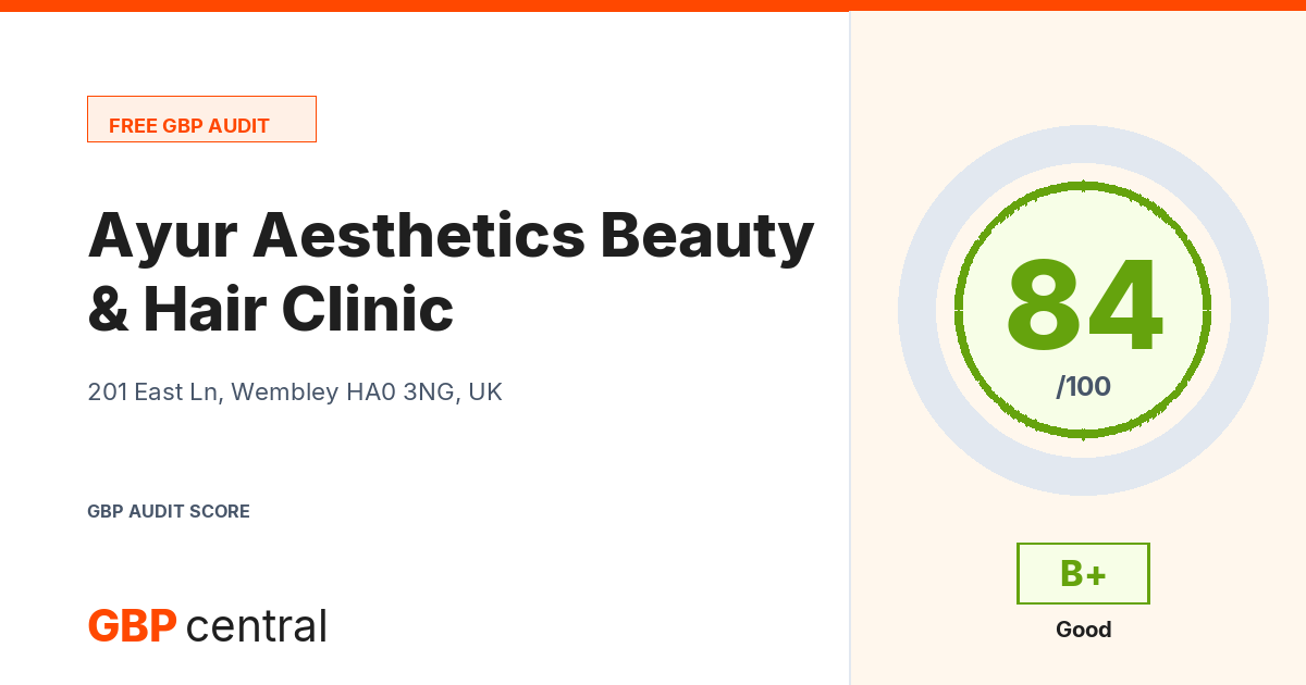 Preview of the Ayur Aesthetics Beauty & Hair Clinic audit report