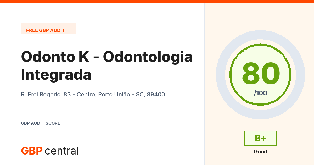 Preview of the Odonto K - Odontologia Integrada audit report
