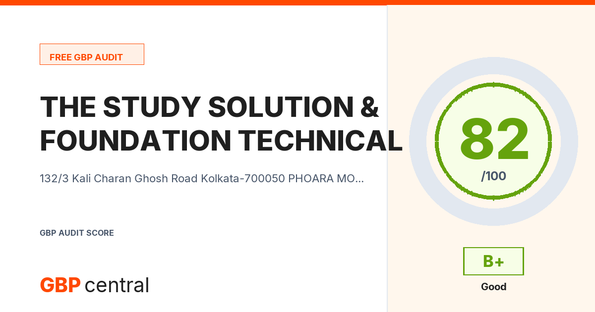 Preview of the THE STUDY SOLUTION FOUNDATION TECHNICAL & ACADEMIC ORGANIZATION audit report