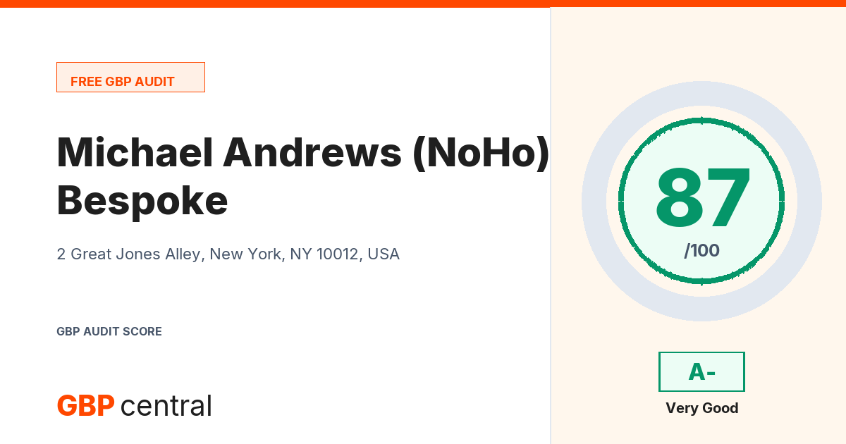 Preview of the Michael Andrews Bespoke (NoHo) audit report